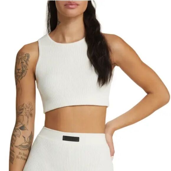 Fear of God ESSENTIALS Off-White Patch Tank Top XL - Picture 2 of 6